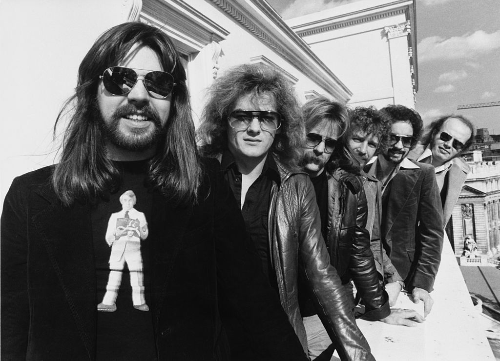  October 1977: American rock singer and songwriter Bob Seger, and his Silver Bullet Band, Drew Abbott, Robyn Robbins, Alto Reed, Chris Campbell and Charlie Allen Martin, in London, for their first British tour. 
