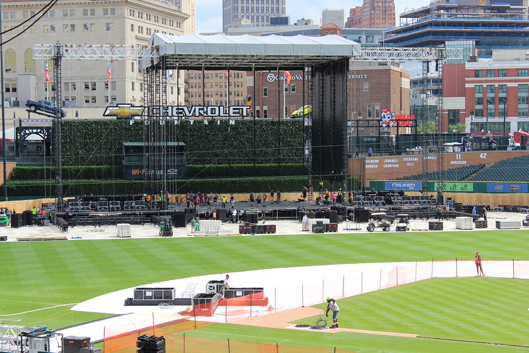 Detroit's Comerica Park transforms for weekend of concerts 