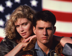 Kelly McGillis and Tom Cruise in 'Top Gun'