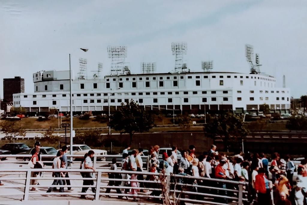 Original Tiger stadium at the corner of Michigan and Trumble in Detroit Michigan