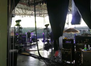 back stage picture of a concert stage