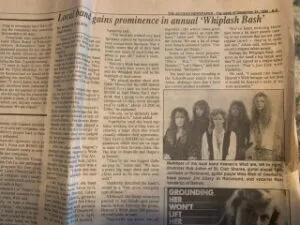News Paper Article on Local Band Heaven's Wish