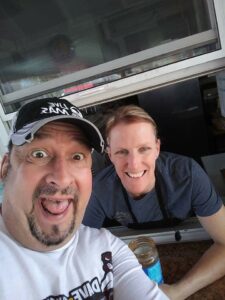 Sheryl Collins Owner of Eddies Drive-In with WCSX Screamin Scott