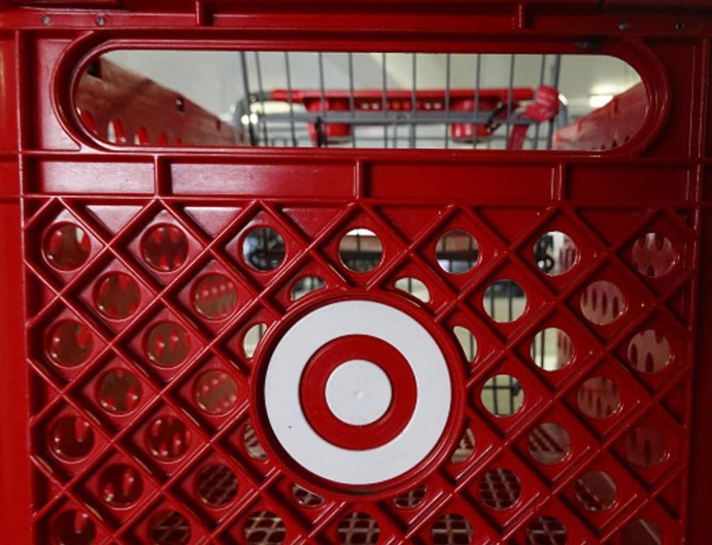 A Target store cart in a parking lot on May 20, 2024 in Miami, Florida. T