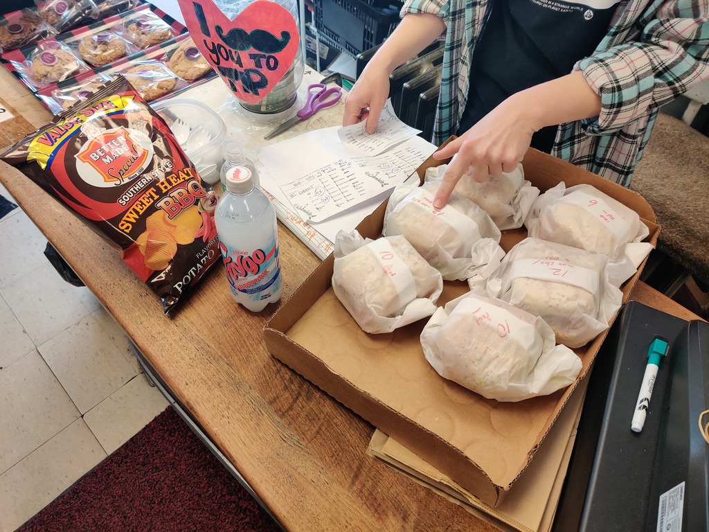 Making sandwiches at Ernie's